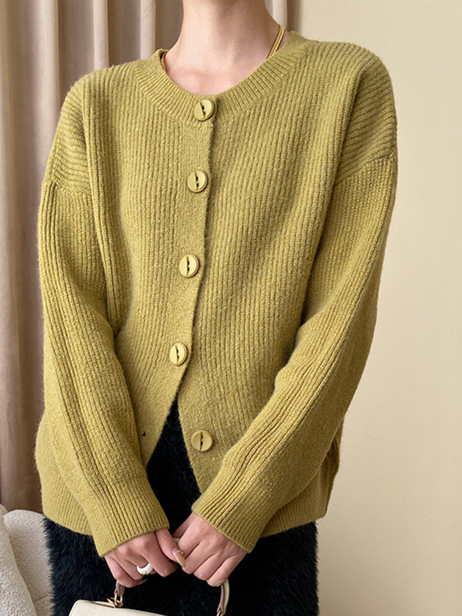 Onbely cardigan boutonnage col rond pour femme casual