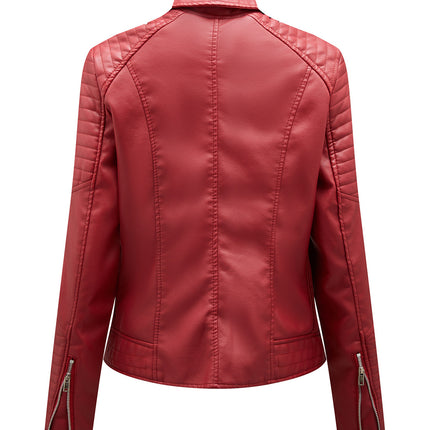 Onbely Perfecto femme en cuir PU avec fermeture éclair et col revers