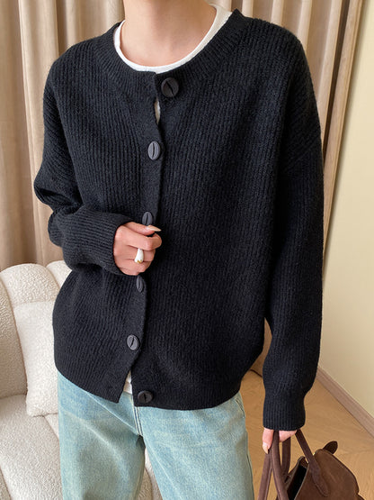 Onbely cardigan boutonnage col rond pour femme casual
