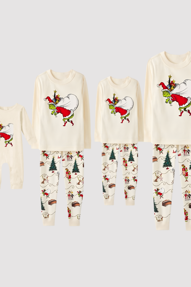 Joy Merry - Pyjamas de Noël familiaux Grinch