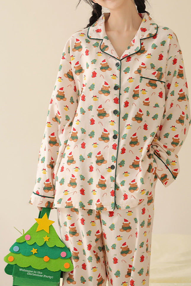 Onbely ensemble de pyjama nounours ours femme noël