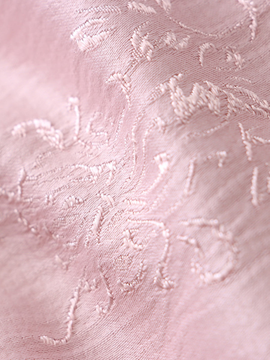 Onbely Hanfu Chinois Élégant en Jacquard avec Coupe Trapèze