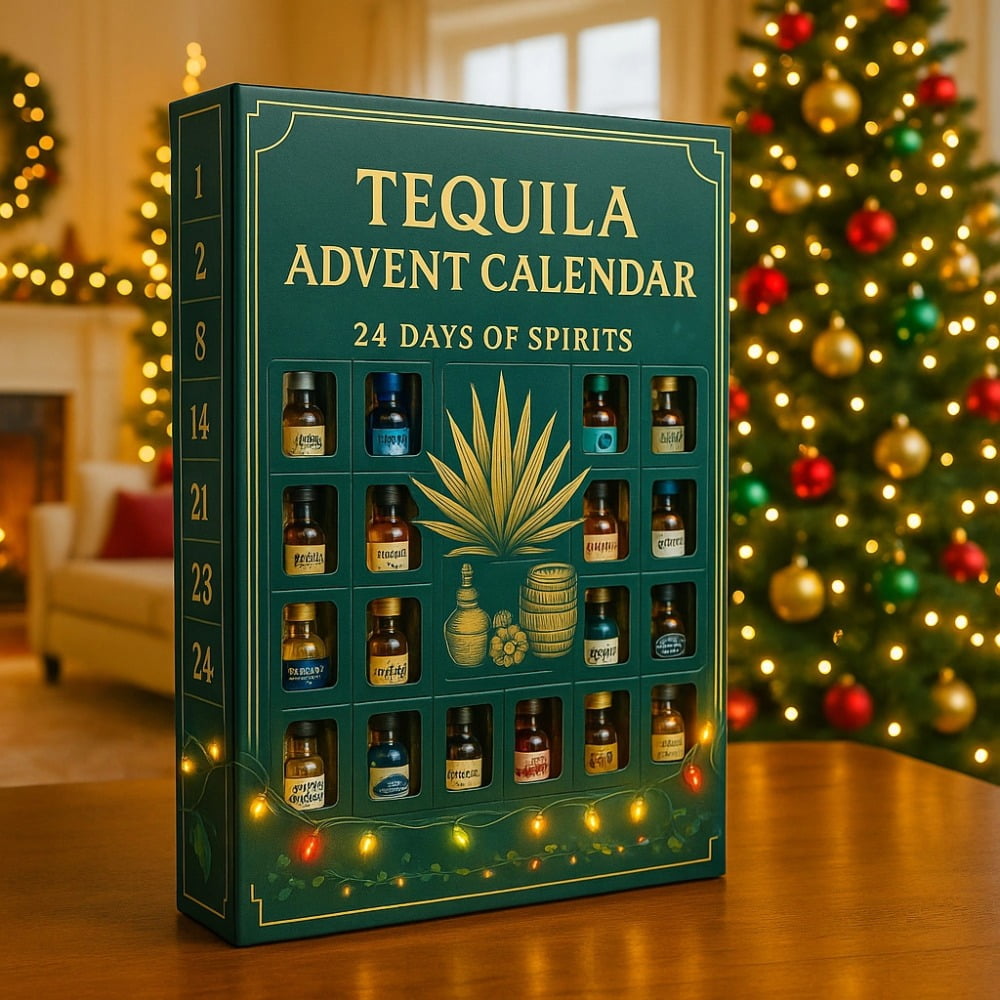 2026 Tequila Advent Calendar 24 Days Of Festive Surprises Mexican Inspired Holiday Countdown Gift 2d Acrylic Collectible Display Decor