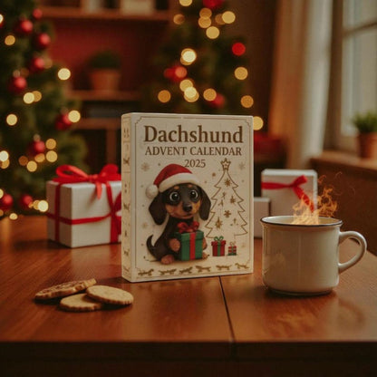 Dachshund Advent Calendar – 24-Day Christmas Countdown with Cute Sausage Dog Figures – Holiday Gift for Dog Lovers & Kids