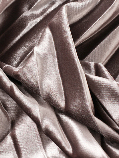 Onbely jupe longue plissé velours tulle femme élégant