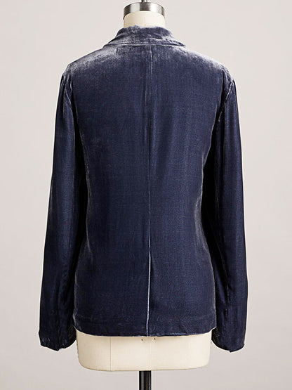 Onbely blazer velours avec poches pour femme