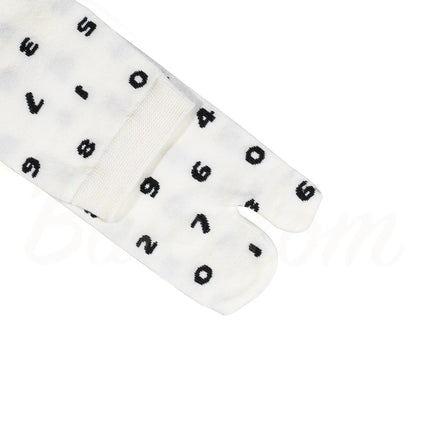 Chaussettes Tabis à Bout Fendu - Imprimé Chiffres