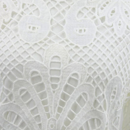 Onbely hauts courte broderie anglaise avec fermeture éclair col cheminée élégant femme