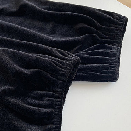 Onbely hauts noir velours col carré pour femme - onbely