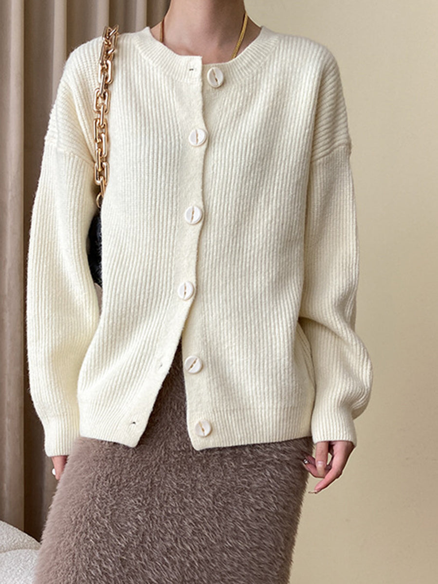 Onbely cardigan boutonnage col rond pour femme casual