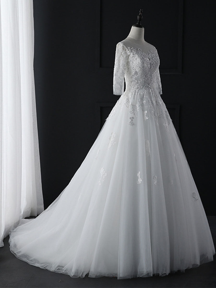 Onbely robe maxi longue de mariée princesse bohème blanche