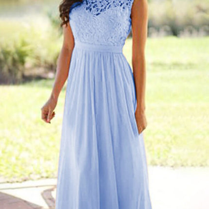 Onbely robe longue demoiselle d'honneur dentelle mousseline élégant - onbely