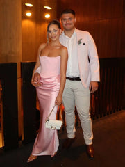 Onbely robe longue en velours bustier dos nu sans manches coupe sirène femme élégante soirée mariage anniversaire cérémonie
