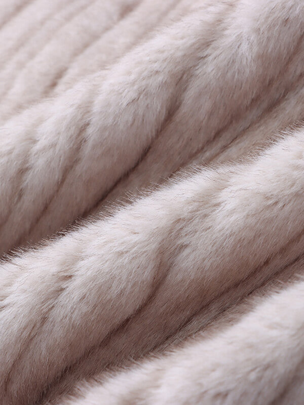 Onbely manteau en fausse fourrure double boutonnage - onbely