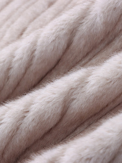 Onbely manteau en fausse fourrure double boutonnage - onbely