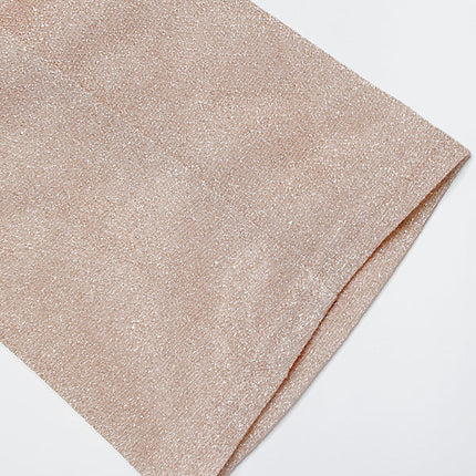 Onbely robe longue brillante paillette élégant champagne - onbely