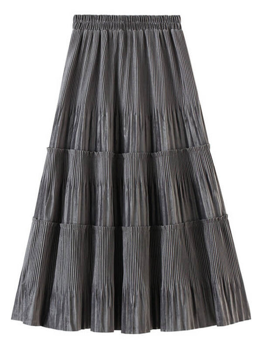 Onbely jupe longue velours taille élastique femme mode - onbely