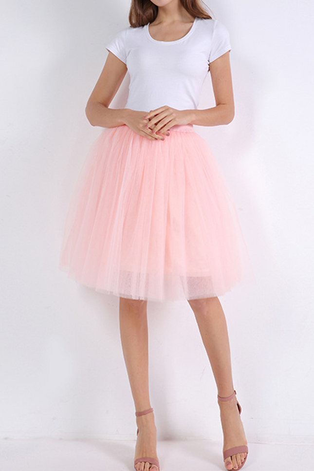Onbely Jupe Tutu Mi-Longue en Tulle Élégante pour Femme