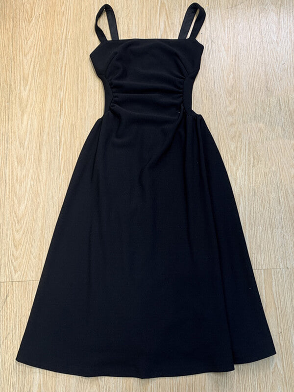 Onbely mi-longue robe blanche élégant trapèze - onbely