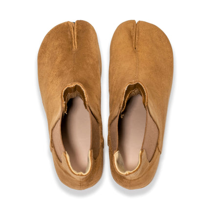 Bottines Chelsea Tabis à Bout Fendu Camel en Daim