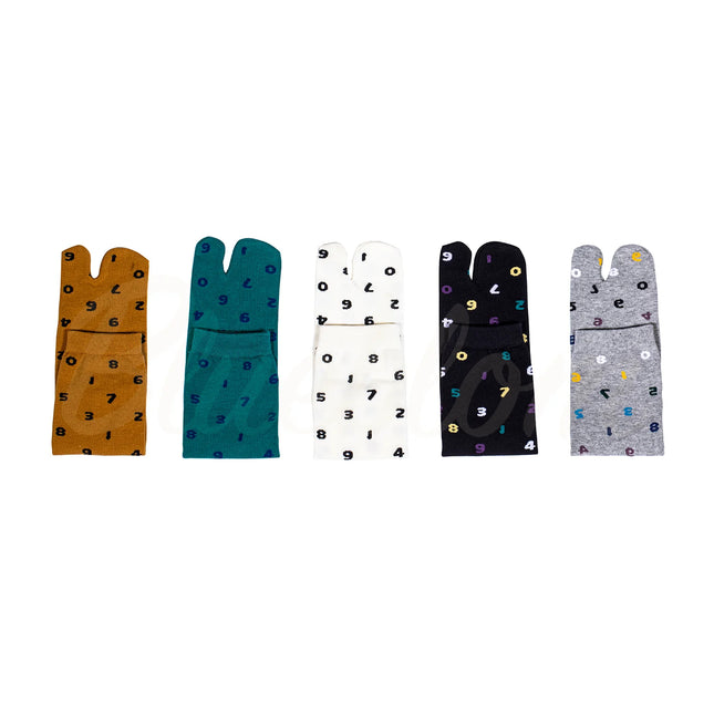 Chaussettes Tabis à Bout Fendu - Imprimé Chiffres