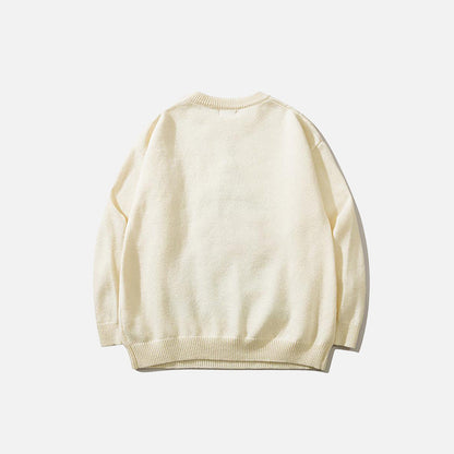 Pull de Noël tricoté à motif de sapin