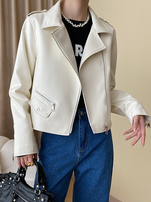 Onbely veste cuir PU mode femme - onbely