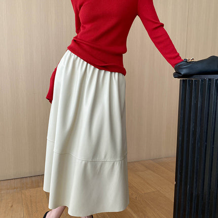 Onbely pull en maille col carré manches évasées pour femme