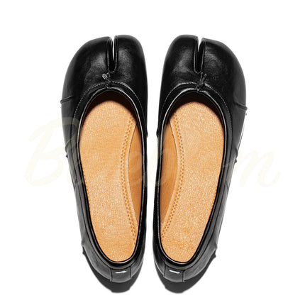 Ballerines Tabis à Bout Fendu Noir - Style Minimaliste