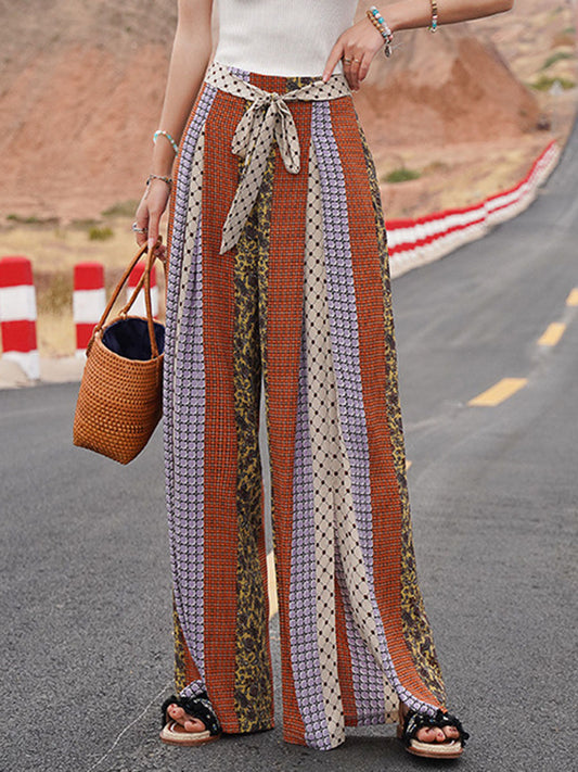 Onbely pantalons longue larges jambes évasé fendu bohème boho dress