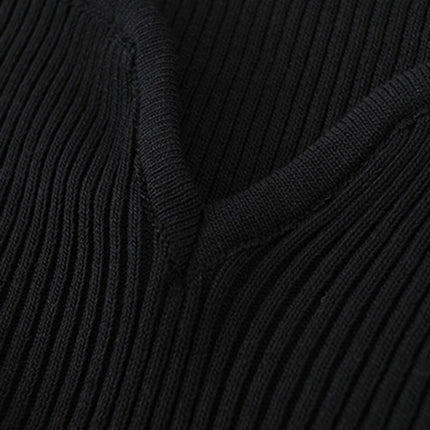 Onbely Haut Femme Manches Longues Col Bateau Mode Tricot Côtelé Automne Printemps