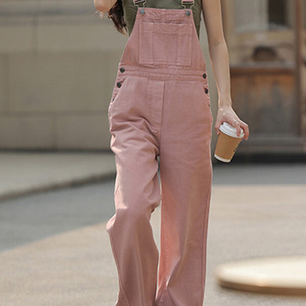 Onbely salopette jean rose pour femme - onbely