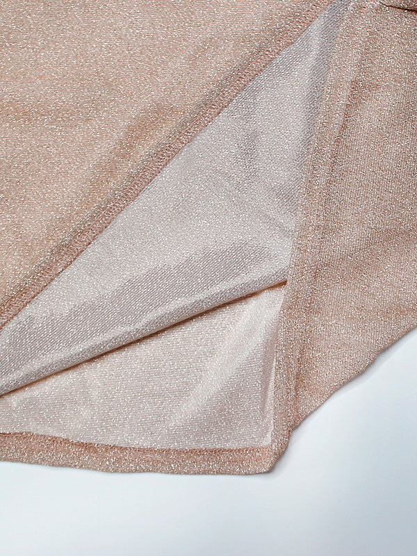 Onbely robe longue brillante paillette élégant champagne - onbely