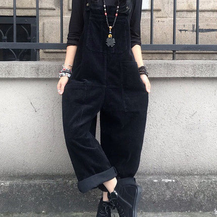 Onbely salopette velours cotelé avec poches femme casual