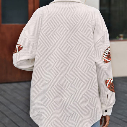 Onbely blouse géométrique boutons col revers manches longues décontractée lâche bureau tous les jours