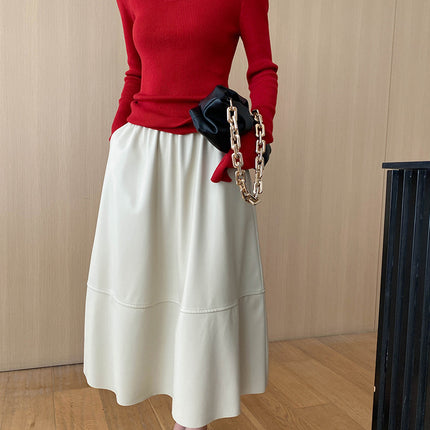 Onbely pull en maille col carré manches évasées pour femme