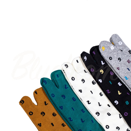 Chaussettes Tabis à Bout Fendu - Imprimé Chiffres