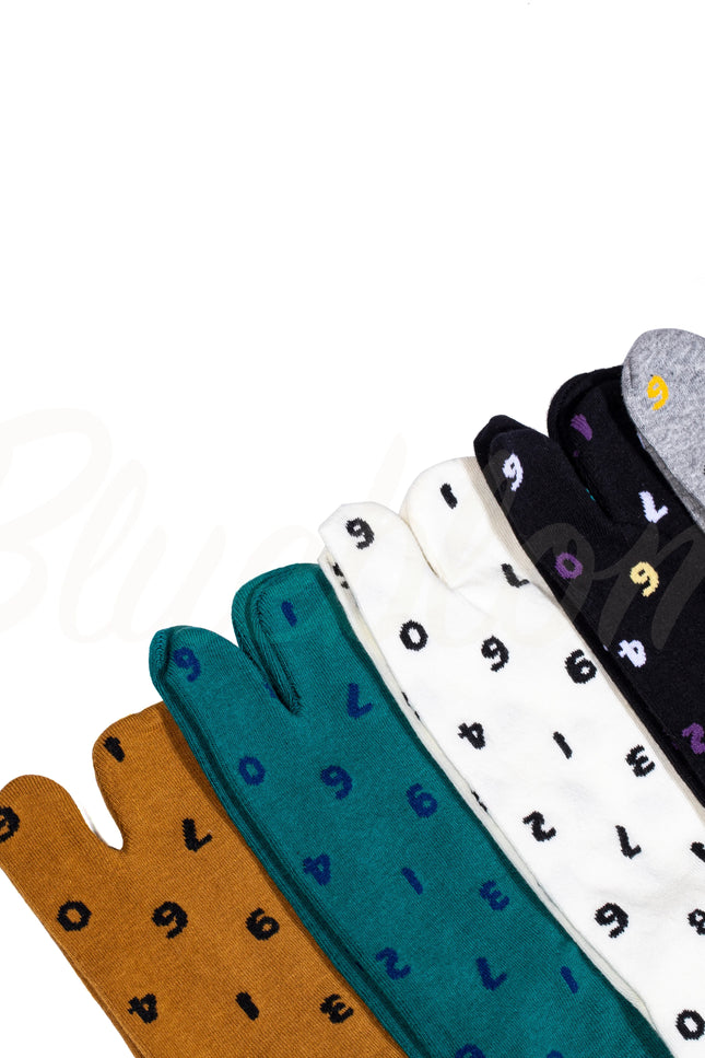 Chaussettes Tabis à Bout Fendu - Imprimé Chiffres