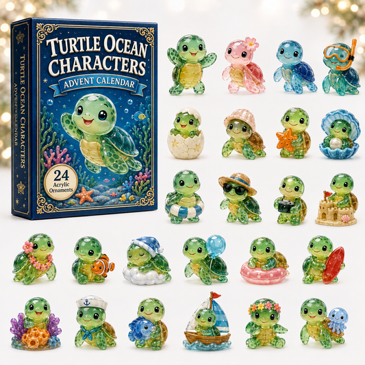 Turtle Ocean Characters Advent Calendar 2026 - 24-Day Festive Countdown