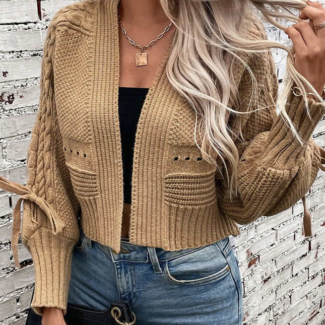 Onbely cardigans pull unicolore tissu tricoté manches longues feme décontractée mode tous les jours bureau