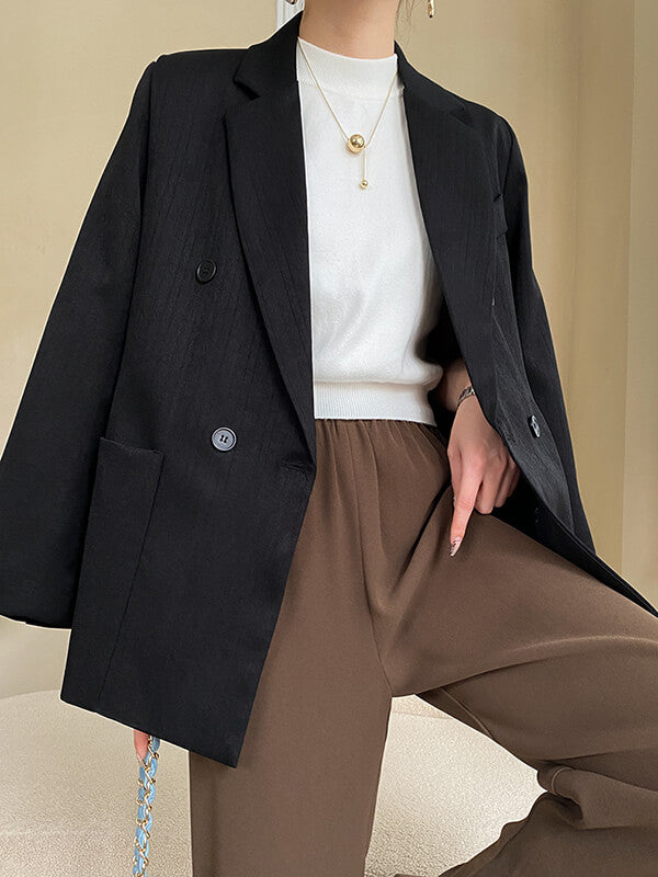 Onbely blazer style tailleur double boutonnage femme - onbely