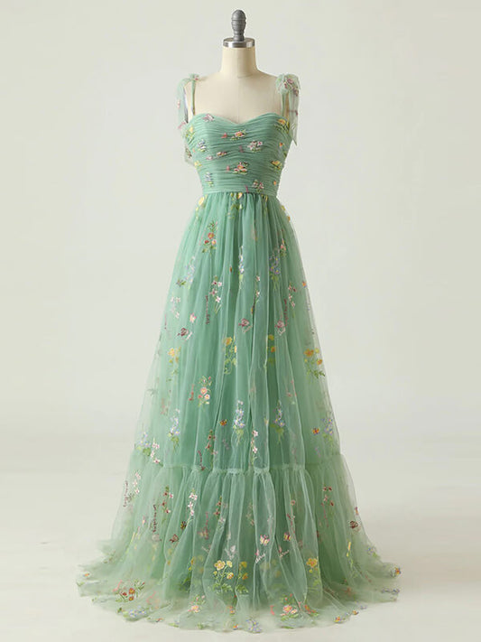 Onbely robe longue bal de promo tulle brodée - onbely