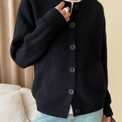 Onbely cardigan boutonnage col rond pour femme casual