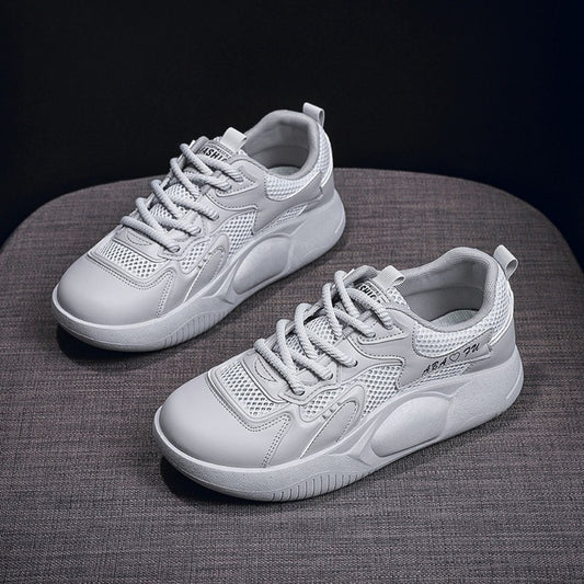 Onbely Baskets Femme Grises Respirantes Chaussures de Sport et Ville Légères & Confortables pour Étudiantes