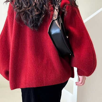 Onbely cardigans strappy rouge noël pour femme - onbely