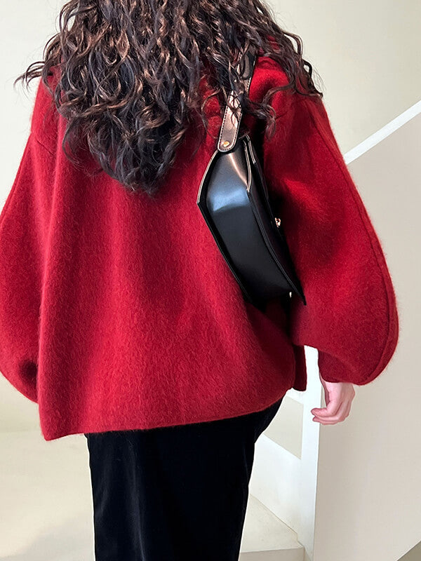 Onbely cardigans strappy rouge noël pour femme - onbely