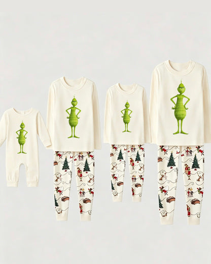 Green Energy-Grinch Family Christmas Pajamas