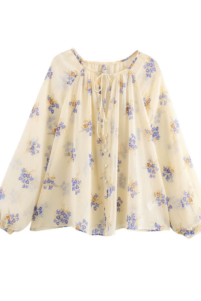 Onbely Blouse Ample mousseline Imprimé Fleuri strappy Femme