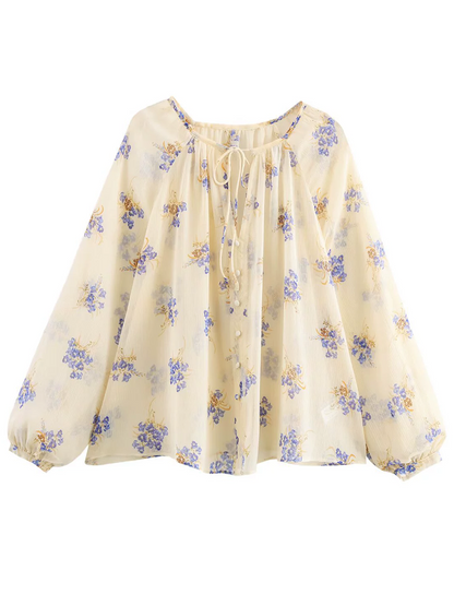 Onbely Blouse Ample mousseline Imprimé Fleuri strappy Femme