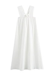 Onbely robe longue licou lâche décontracté vacances blanc